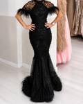 Product Black Feather Mermaid Dress