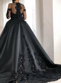 Black Royal Lace Ball Gown